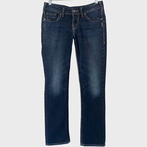 Silver Jeans Co. Aiko Mid-Slim Bootcut Denim Jeans Blue Women's 26X31 Low-Rise